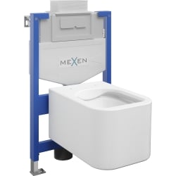 Mexen flush-mount Felix XS-U toilet frame and bowl set Elis, White - 6853391XX00