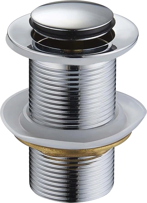 Mexen small round click-clack plug, Chrome - 79915-00